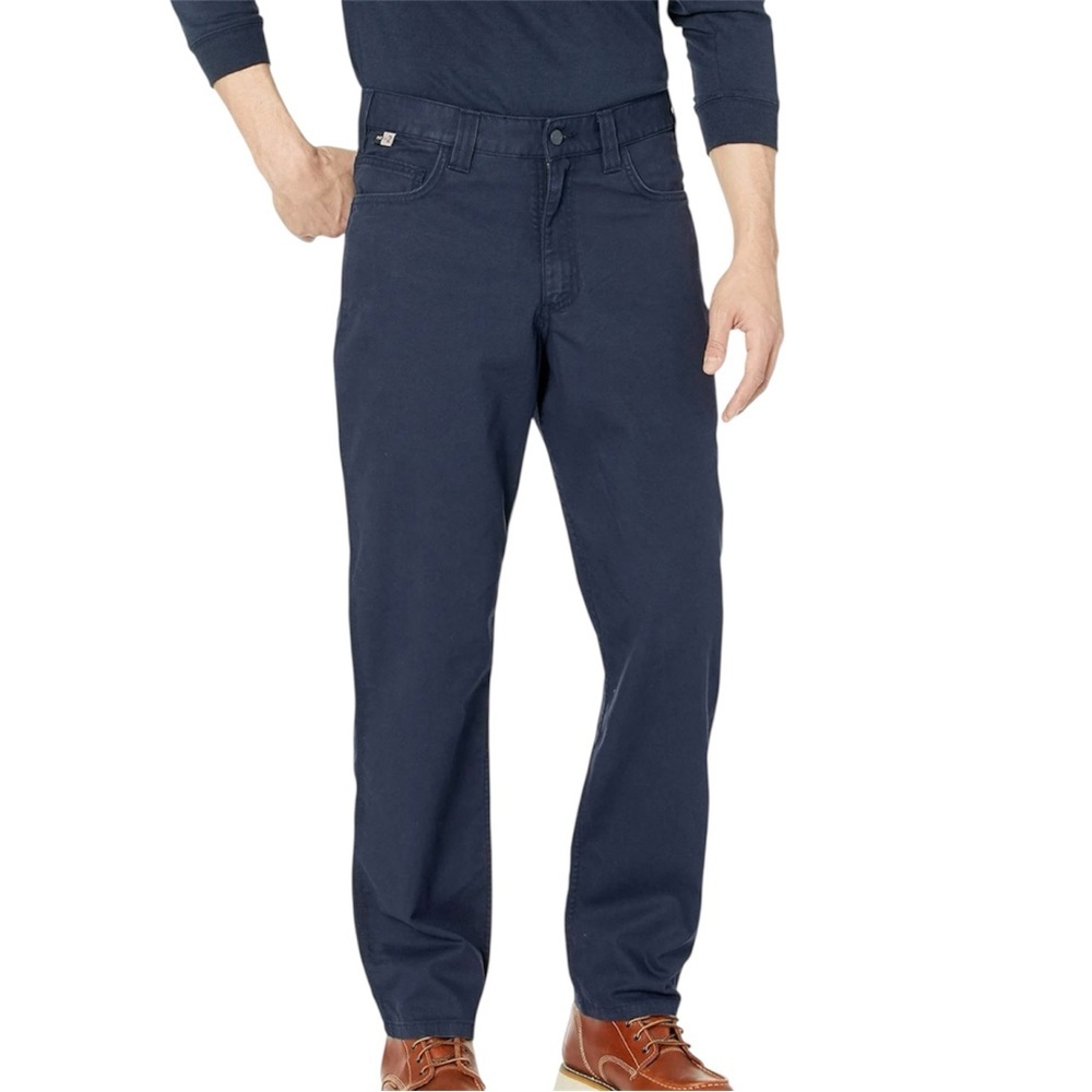 Carhartt Men's FR Fire Resistant Loose Straight Canvas Work Pants 38x30 Navy